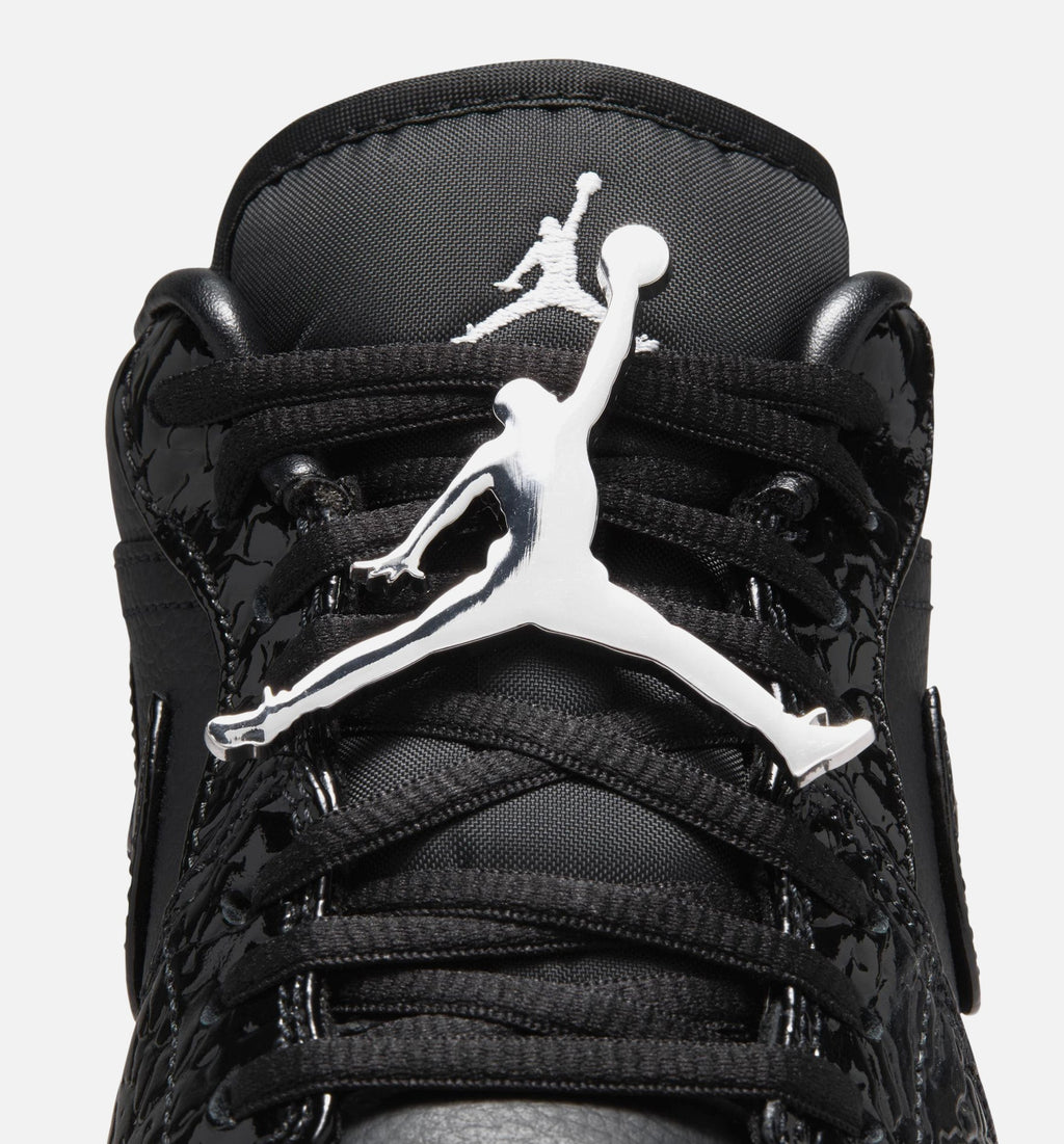 Air Jordan 1 Low Patent Elephant Women's – Black/White/Metallic Silver