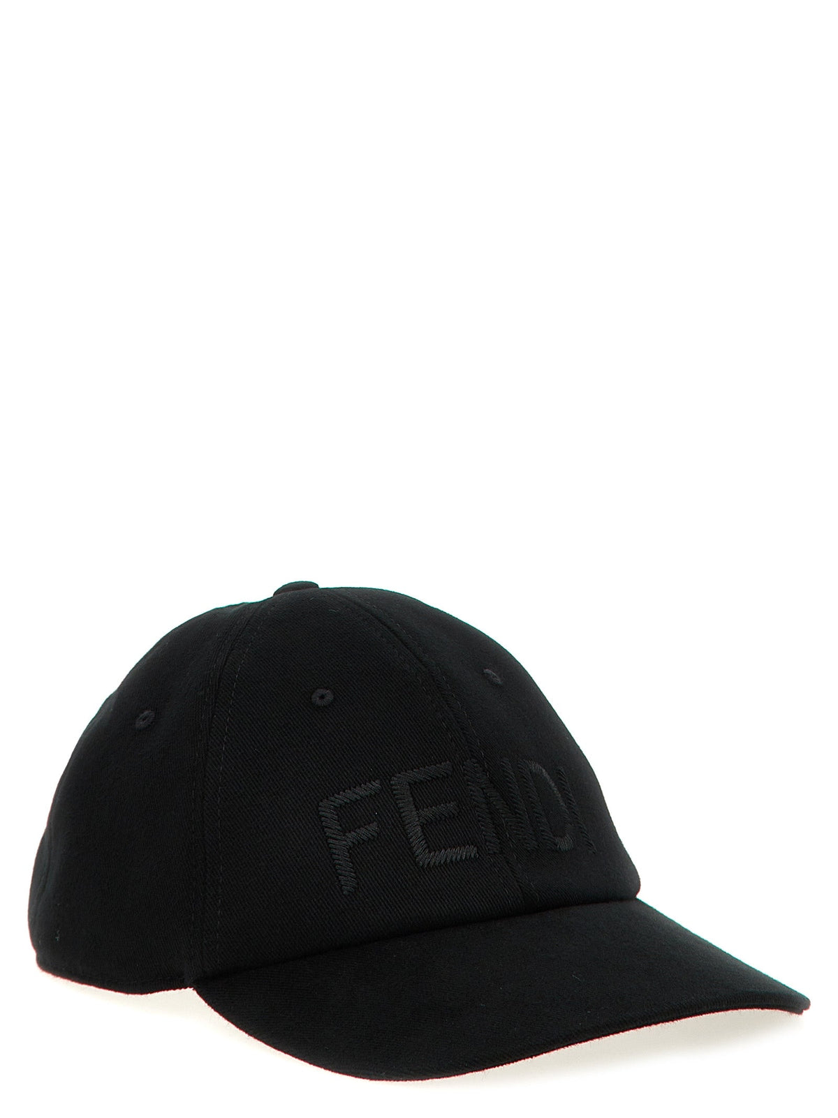 Fendi Black Cotton Baseball Cap