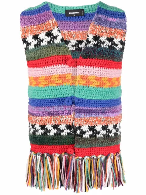 DSQUARED2 crochet-knit vest