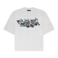 White Floral Amiri Logo T-shirt