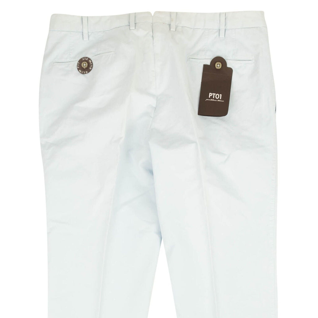Pantaloni Torino Slim Fit Stretch Cotton Dress Pants - Blue