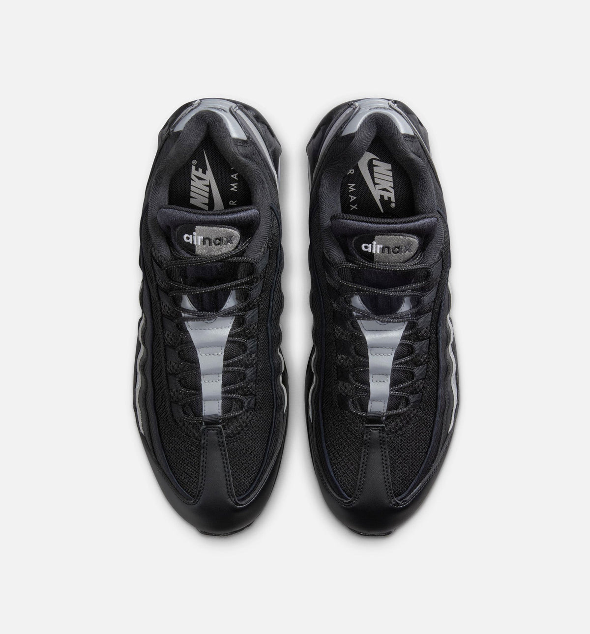 Air Max 95 Big Bubble OG Reflective Accents Men's Lifestyle Shoes - Black/Black/White/Metallic Silver