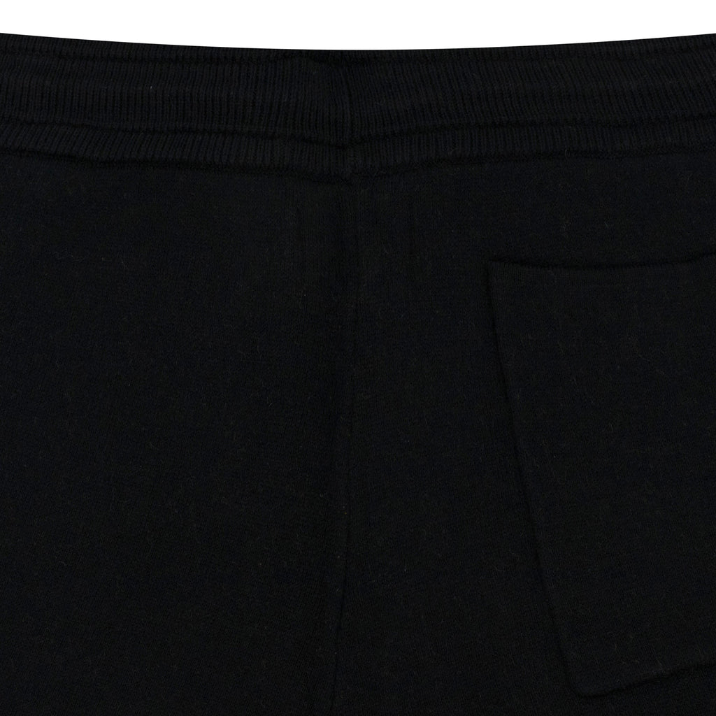 BLACK GP KNIT SCRIPT SHORTS
