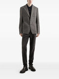 Dolce & Gabbana single-breasted herringbone blazer