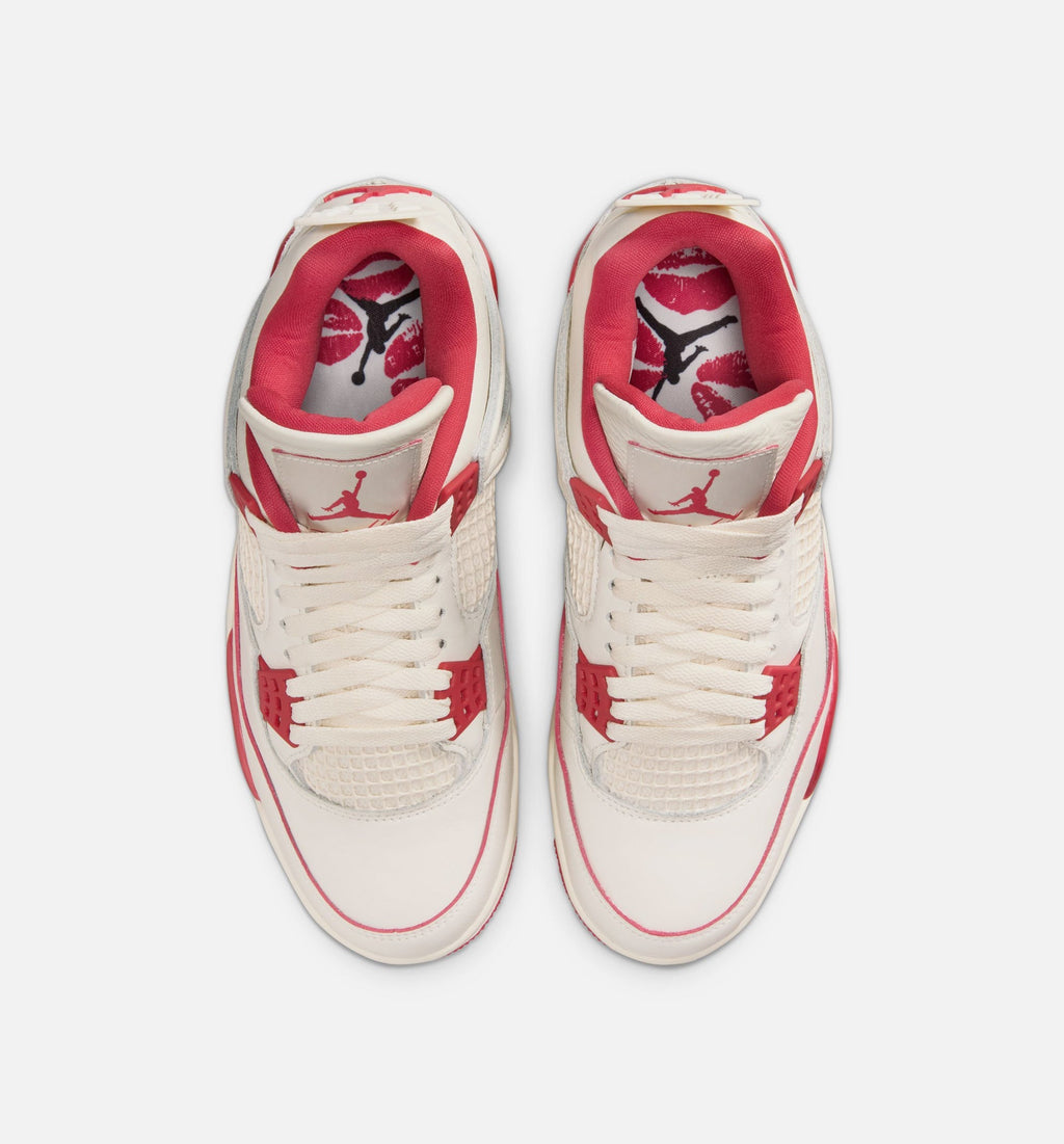 Air Jordan 4 Retro Valentine's Day Women's Lifestyle Shoe – Pale Ivory/Sierra Red/Tough Red