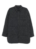 Yohji Yamamoto stripe-printed coat