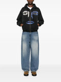 KidSuper appliqué-detail zip-up hoodie