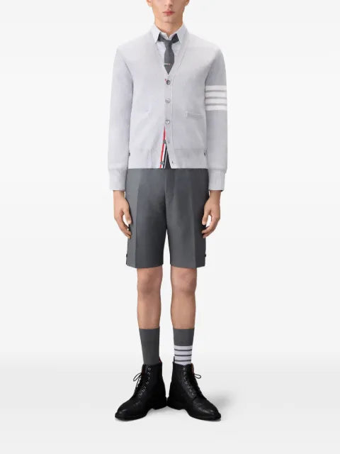 Thom Browne cotton crepe V-neck cardigan