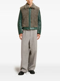 Marni leather contrast-shearling jacket