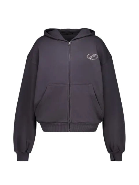 We11done Se11done rhinestone-embellished zip-up hoodie