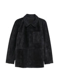 Yves Salomon button-fastening suede jacket