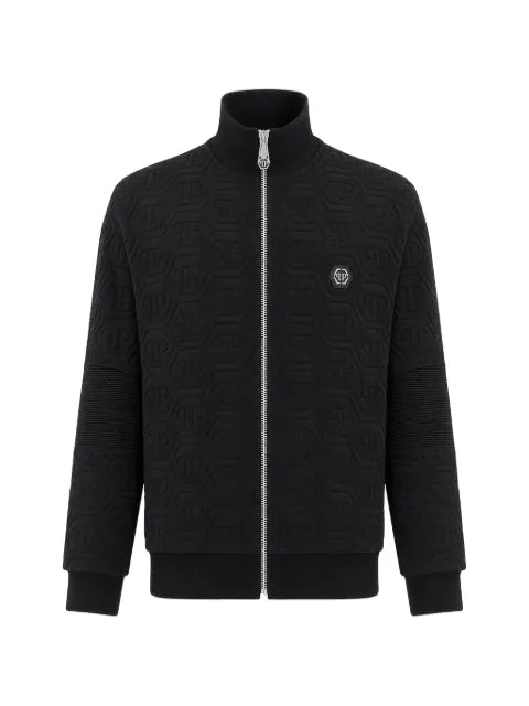 Philipp Plein padded tracksuit jacket biker monogram