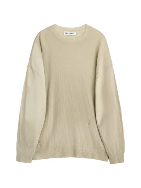 OUR LEGACY spray-dye distressed sweater