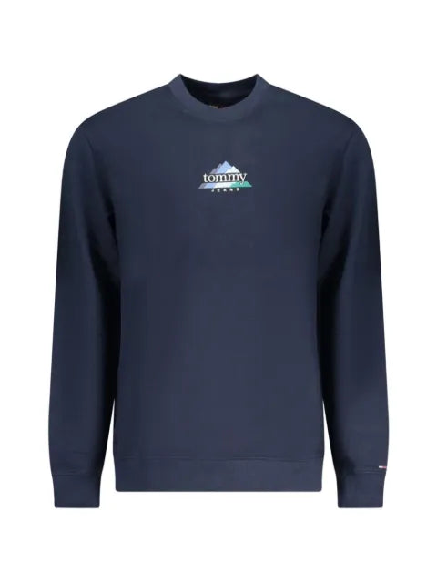 Tommy Hilfiger logo-print crewneck cotton sweatshirt