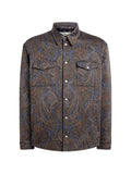 ETRO cotton-blend jacquard overshirt with Paisley motif
