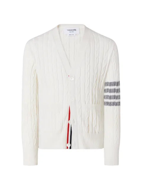 Thom Browne cashmere cable-stitch 4-Bar relaxed-fit cardigan