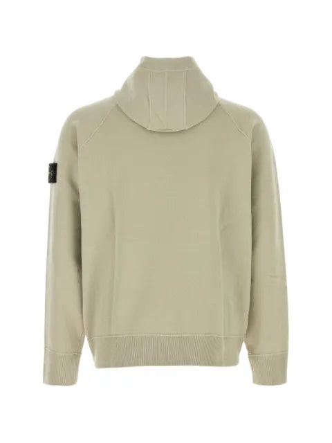 Stone Island Compass-patch zip-fastening hoodie