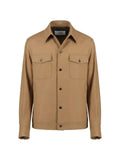 Lardini button-down wool shirt jacket