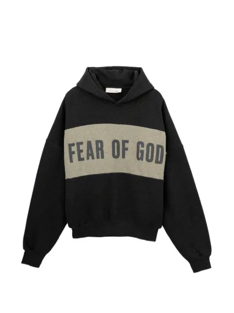 ESSENTIALS panelled crop hoodie