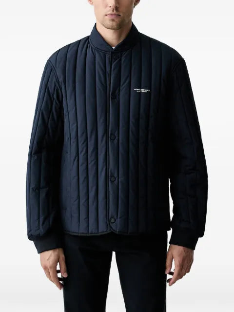 Armani Exchange quilted logo-print jacket