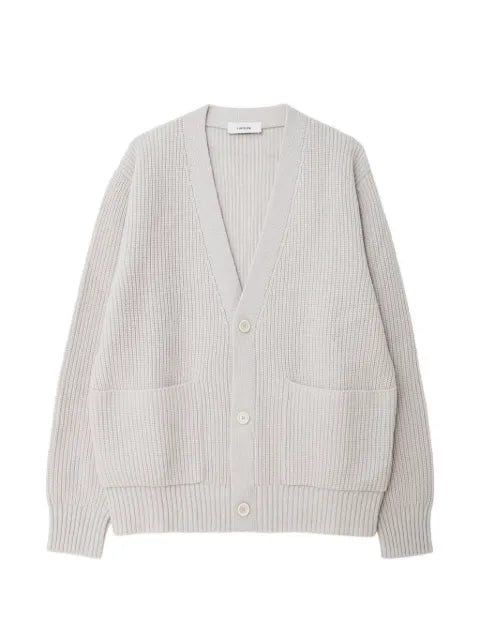 Lardini ribbed-knit patch-pocket cardigan