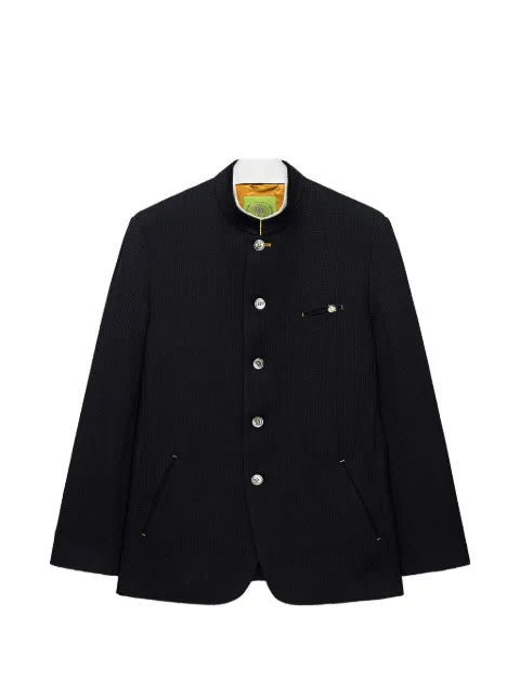 Shanghai Tang Meow Meow textured five-button jacket