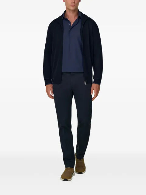 Boggi Milano full-zip jumper in extrafine merino-wool