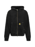 MARKET Smiley embroidered zip-up hoodie