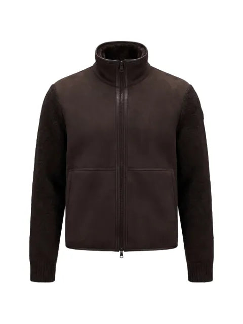 Moncler panelled high-neck bomber jacket