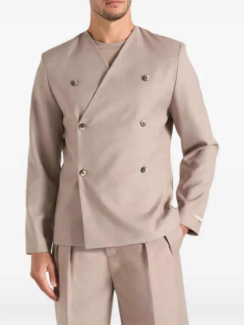 Manière De Voir Timeo in taupe tailored kimono blazer