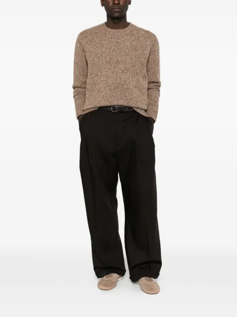 Soft Goat melange-effect crew-neck sweater