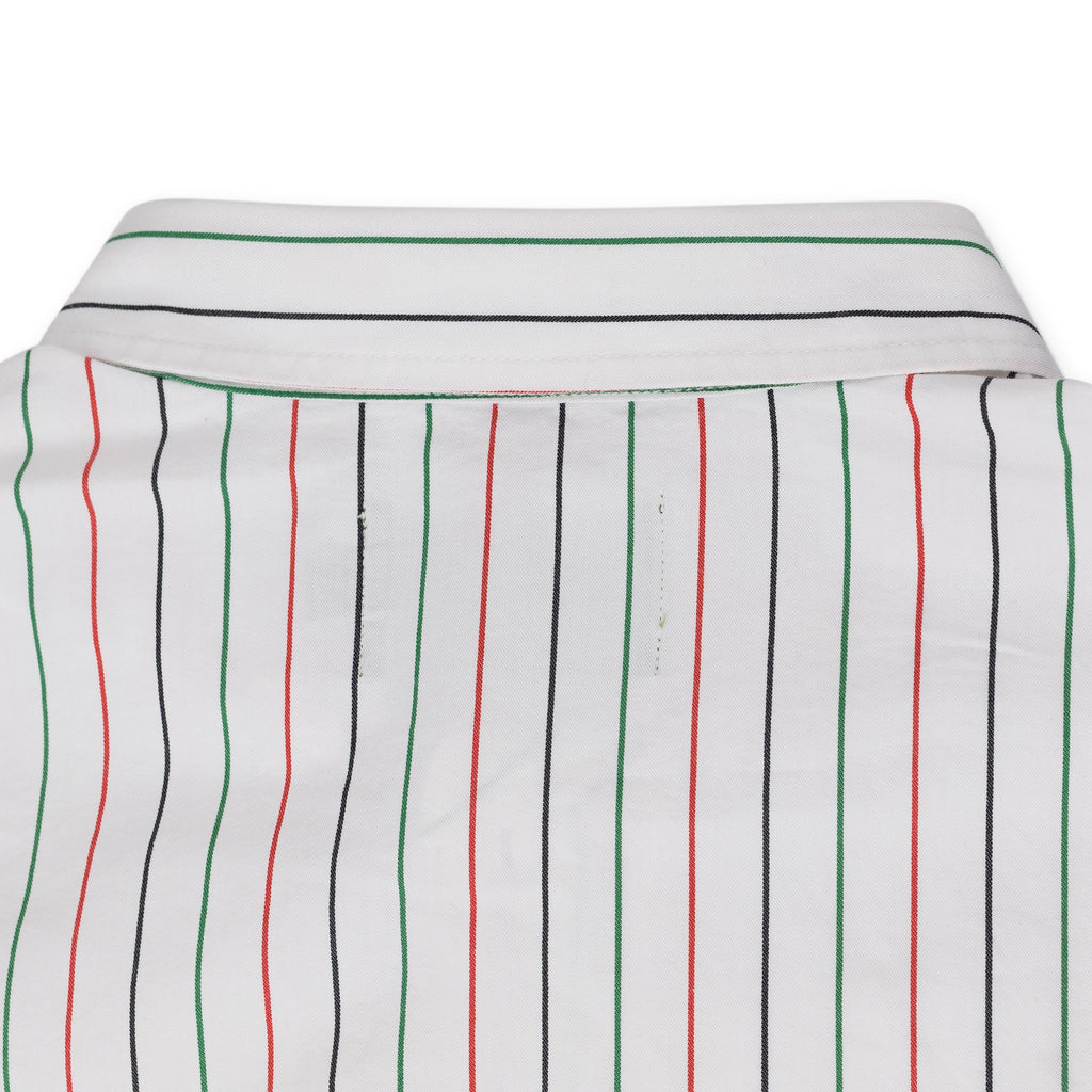 White Pinstripe RBG Button-Up Shirt