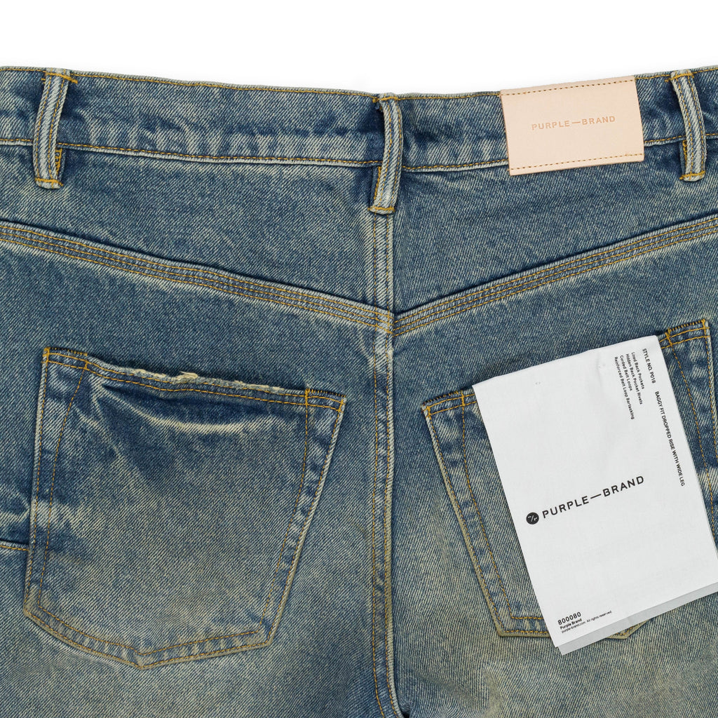 Indigo P018 Vintage Dirty Indigo Wide-Leg Jeans