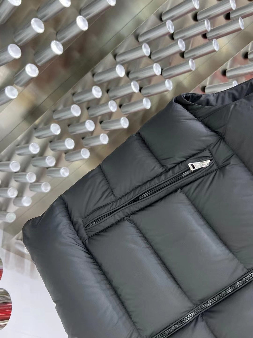 Moncler Dark Grey Cardere Hooded Down Vest
