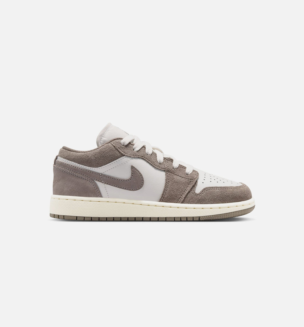 Air Jordan 1 Low Grade School | Big Kids' Lifestyle Shoe | Olive Grey/Enigma Stone/Summit White