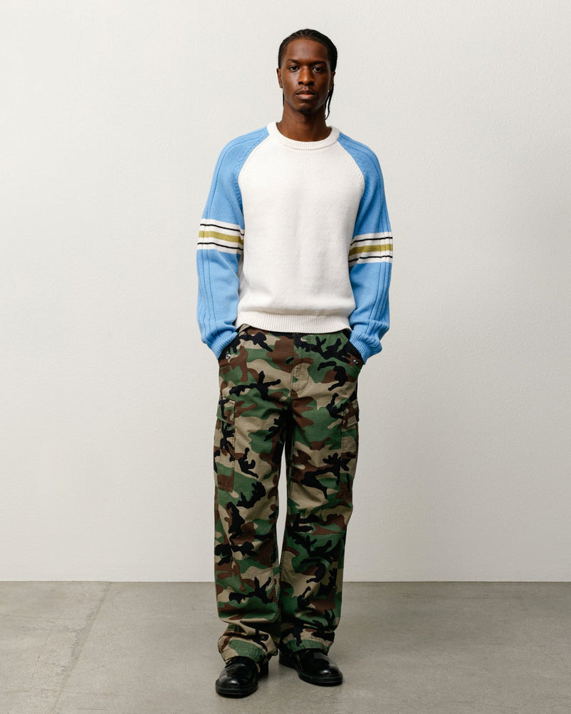 STRIPE RAGLAN CREW