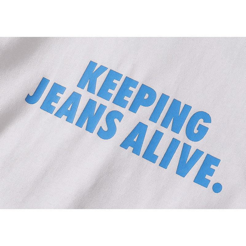 Gallery Dept T Shirts Letter Printed Double Yarn Cotton Short Sleeve Te