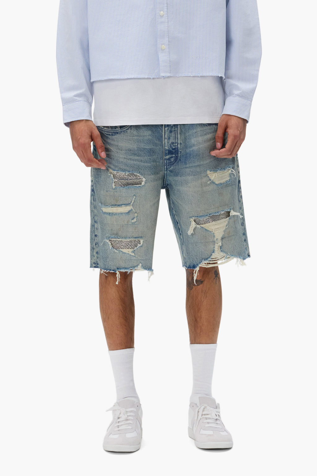 P059 Beaded Destroyed Short