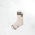 Nudie Jeans Men Tennis Socks Stripe: Off white / Black
