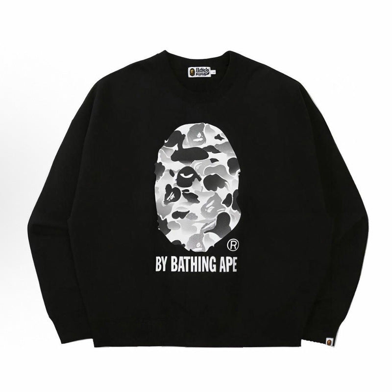Bape Camo Ape Head Graphic Washed Oversized Crewneck Streetwear