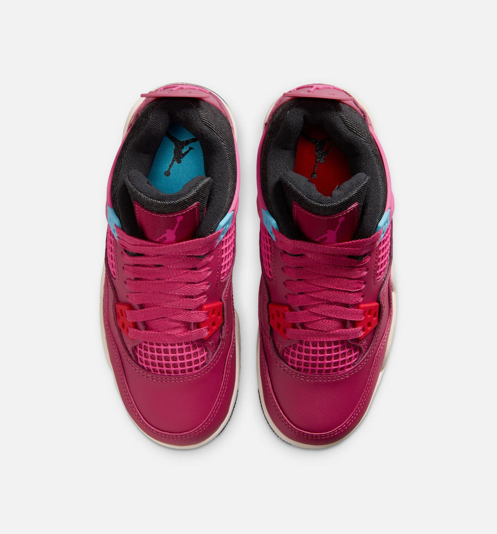 Air Jordan 4 Retro She's A Star | Grade School Lifestyle Shoe | Sweet Beet/Desert Sand/Off Noir/Chalk