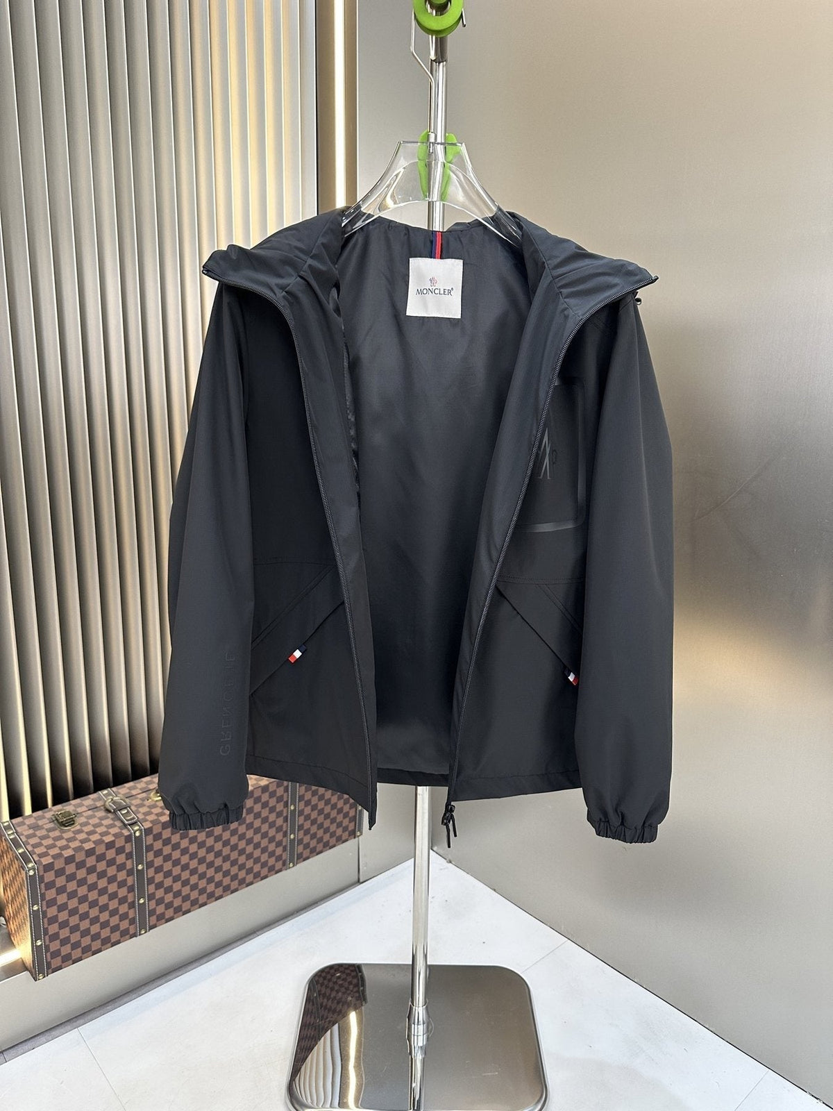 Moncler Hooded Zip-Front Jacket