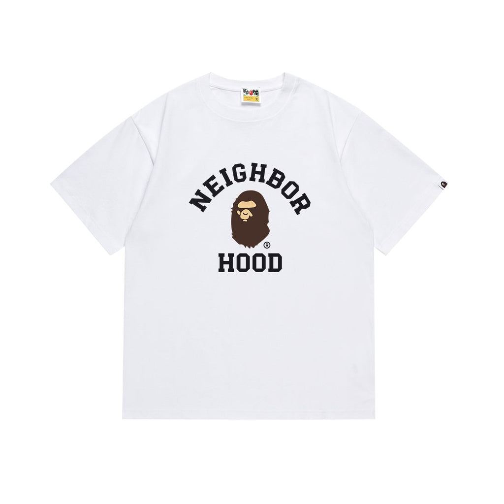 BAPE Neighborhood Hood Ape Head Graphic T-Shirt