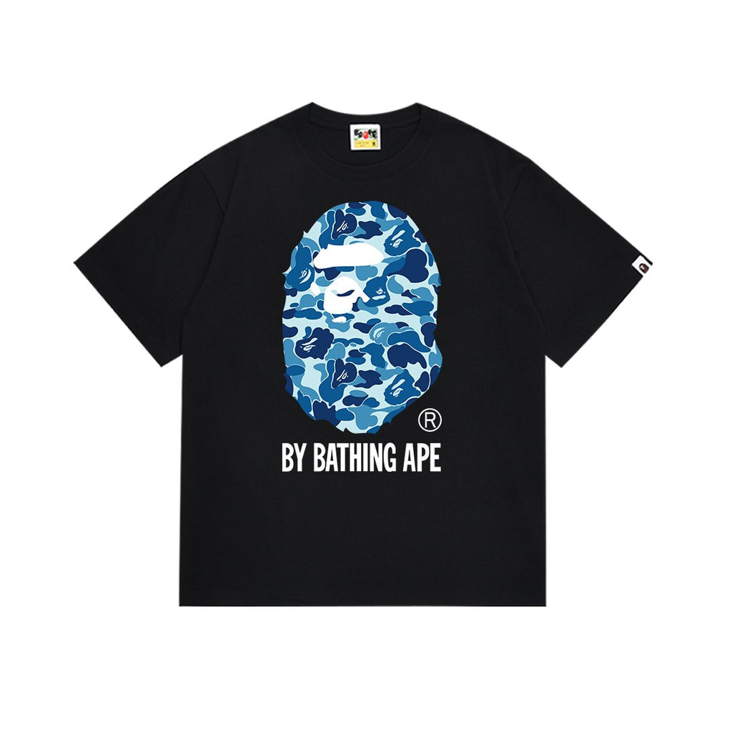 BAPE Blue Camo Ape Head Graphic T-Shirt