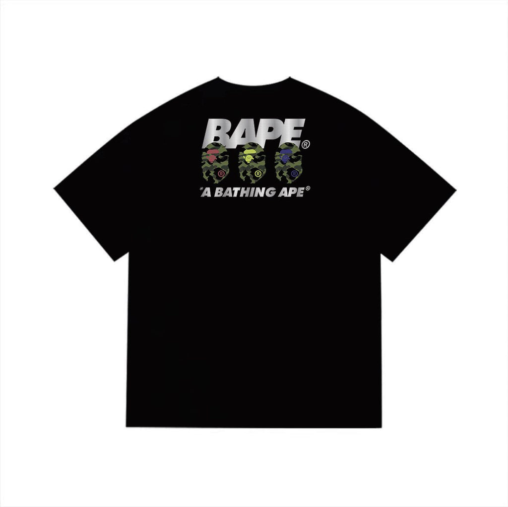 BAPE Three-Head Back Graphic Short-Sleeve T-Shirt