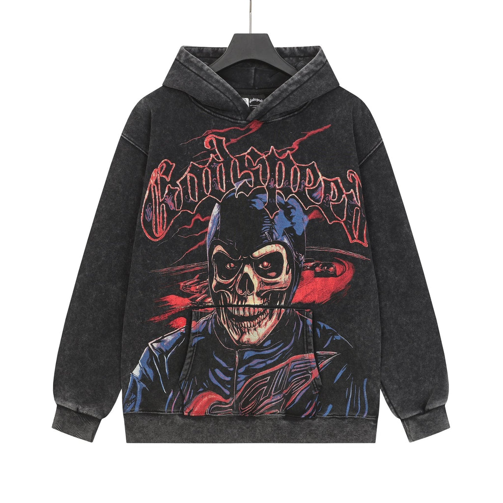 Godspeed Washed Skull Graphic Hoodie