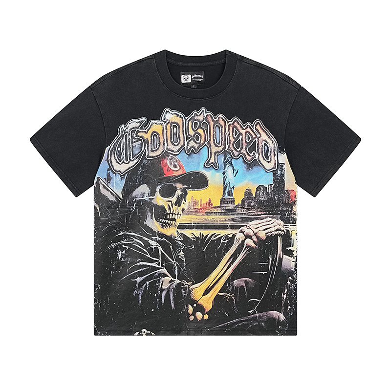 Godspeed Skull Car Graphic T-Shirt