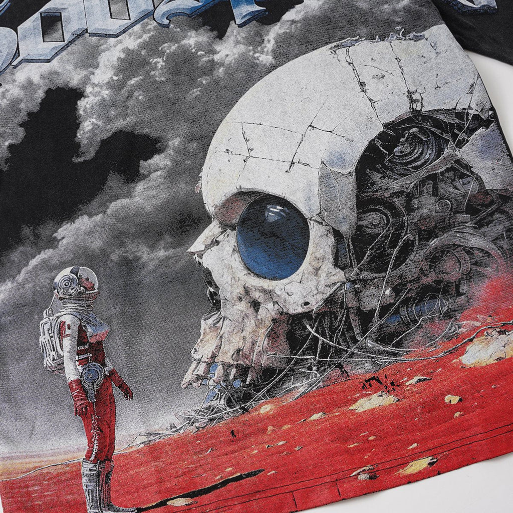Godspeed Astronaut Skull Graphic T-Shirt