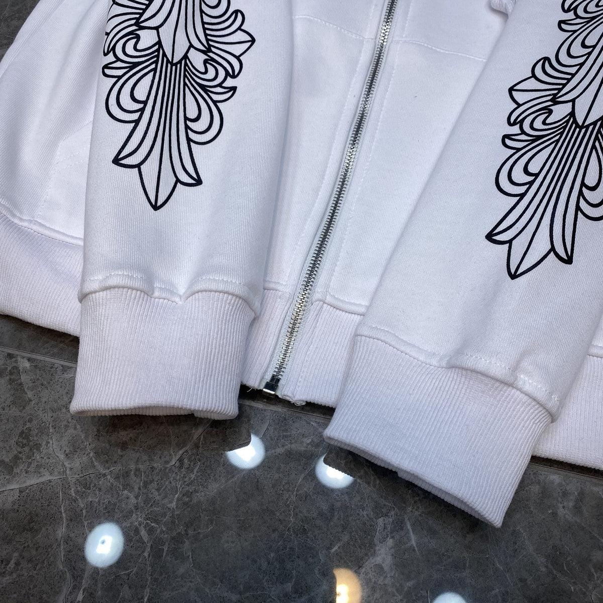 Chrome Hearts Horseshoe Graphic Zip Hoodie