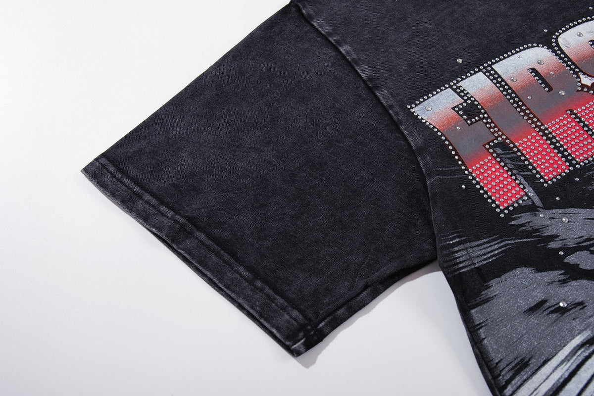 MAJESTIK Racing Skull Graphic T-Shirt